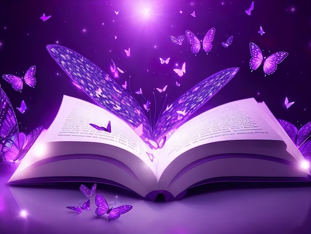 beautiful spell book in purple color
