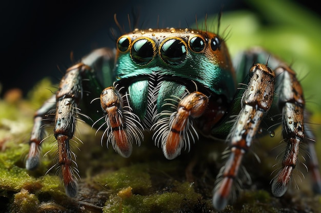 Beautiful spider close up detailed focus stacked photo Macro shot