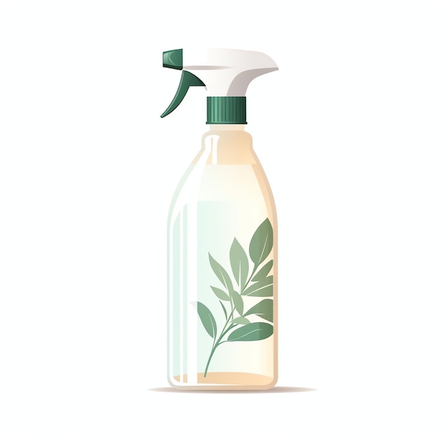 beautiful spray bottle for cleaning simple life neutral aesthetic colors flat vector for aesthetic