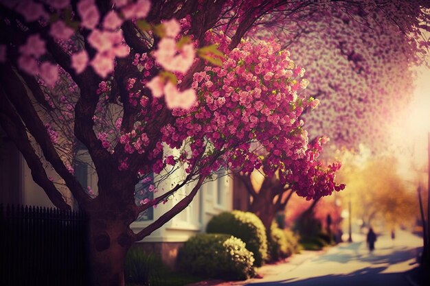 Beautiful spring background scenery