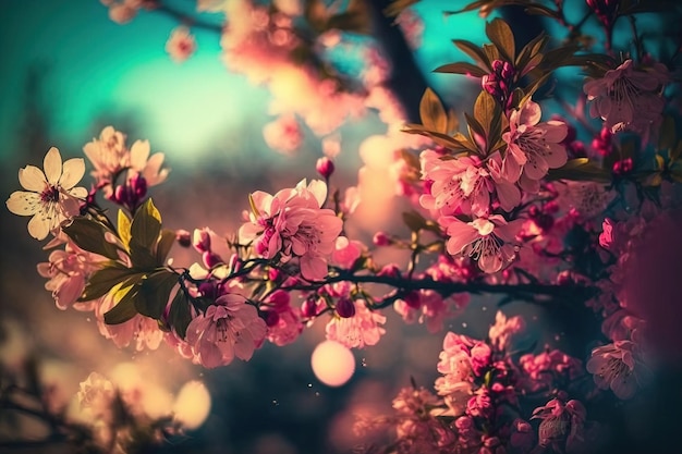 Beautiful spring background scenery