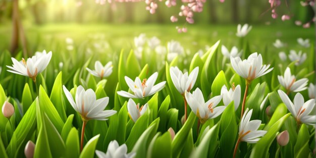 Beautiful spring background with flower