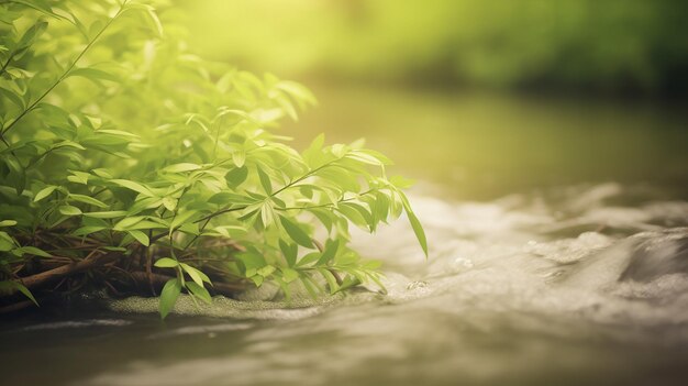 Beautiful spring detailed close up stream of fresh background