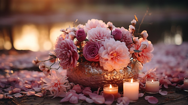 beautiful spring flowers in the sunlight