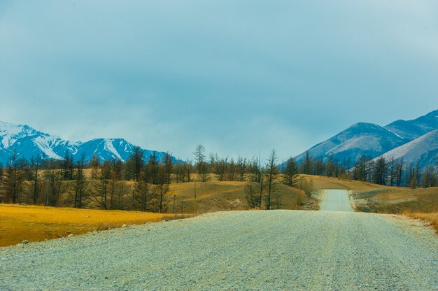 Beautiful spring landscape of the Western Sayan mountains.