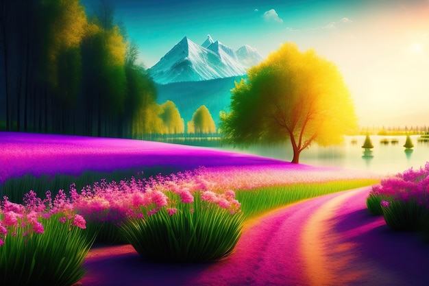 Beautiful spring landscape