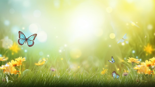 beautiful spring meadow background