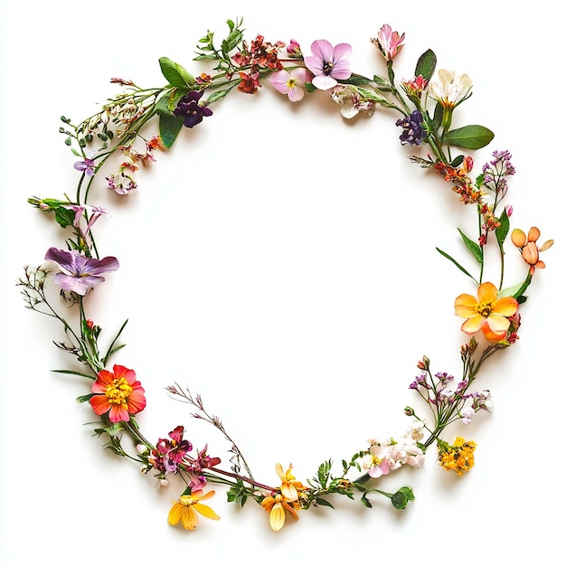 beautiful spring pastel floral wreath frame watercolor illustration Wedding flowers or engagement