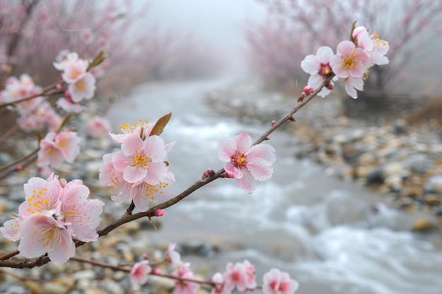 아름다운 봄의 진동과 체리 꽃 전문 사진