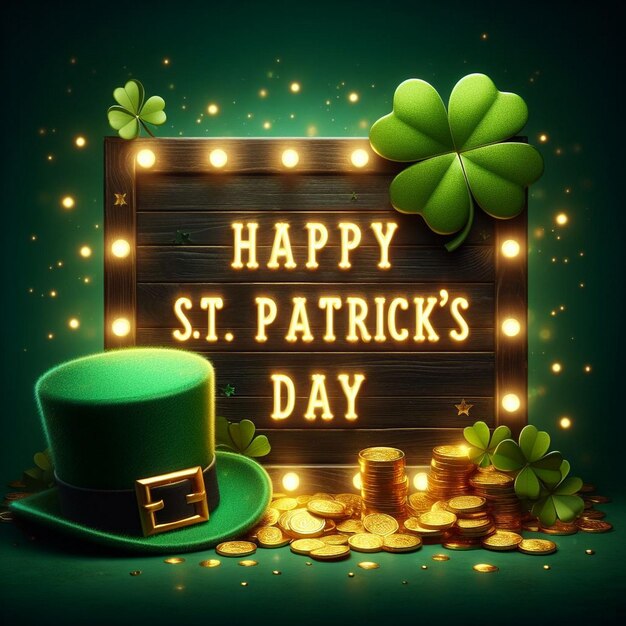 Beautiful St Patricks Day greeting card festive greeting card Saint Patricks Day card