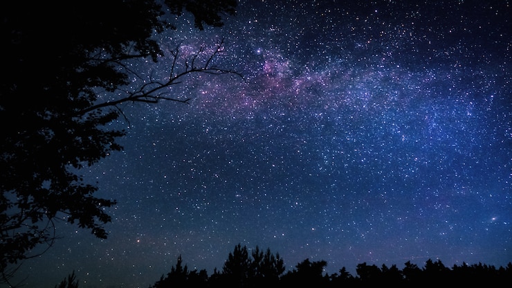 Photo 天の川の美しい星空