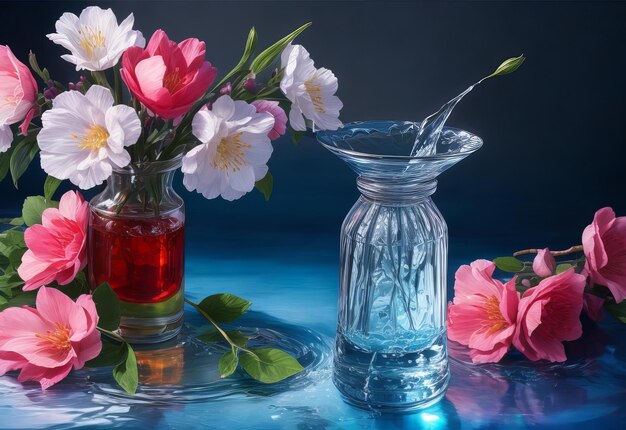 Beautiful still life with water