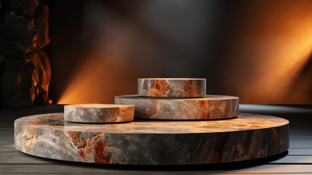 beautiful stone podium to display and showcase your products pedestal with minimalist background