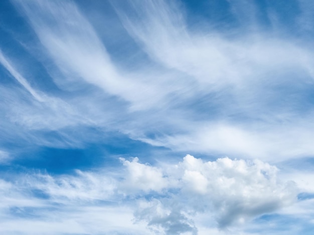 Beautiful stratus and cumulus clouds on the horizon