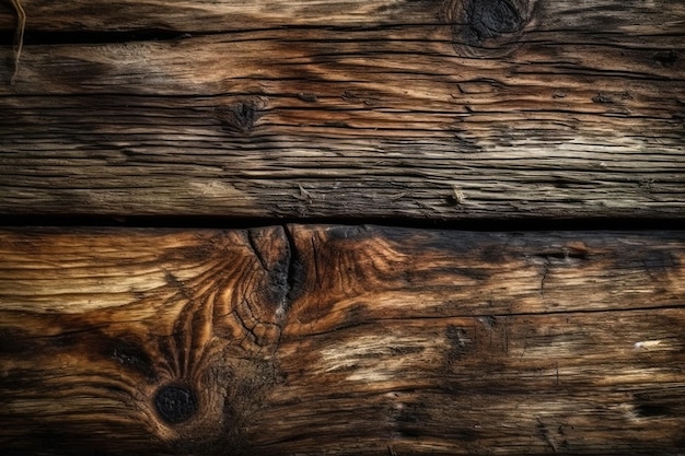 Beautiful and stunning volumetric texture of natural and rustic wood in a brown tone