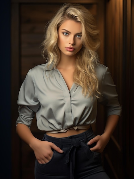 Beautiful and stylish blonde photo