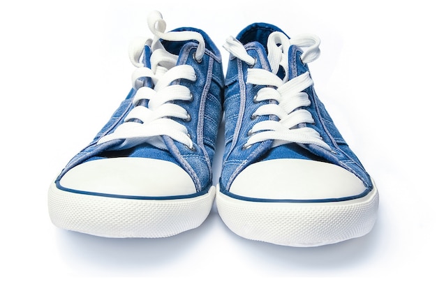 Beautiful stylish shoes for sports on a white background