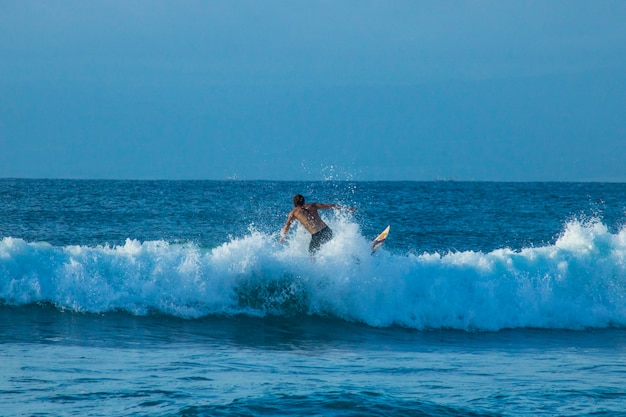 Beautiful summer beach surf view