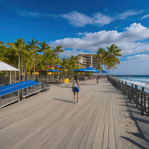 a beautiful summer beach view