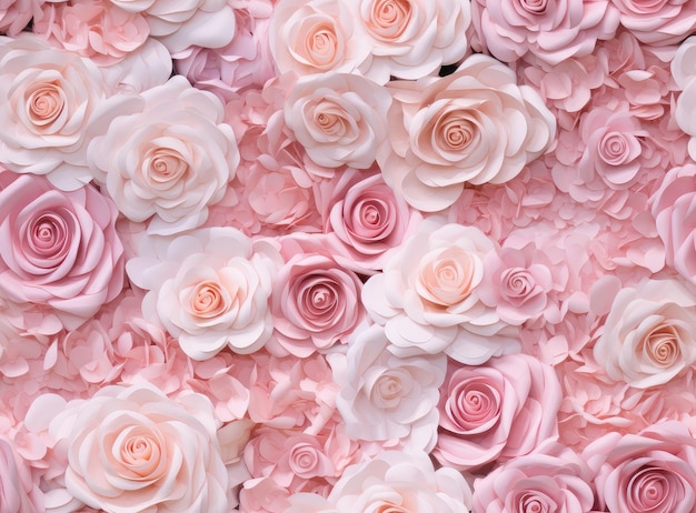 美しい夏の花を背景に 麗なバラがく 縫い毛のないパターン 縫い糸のない壁紙