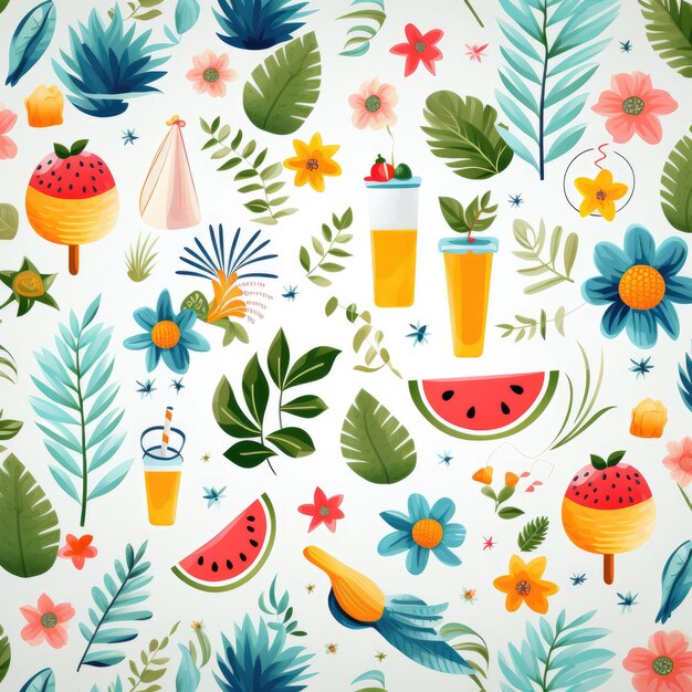 Photo beautiful summer pattern