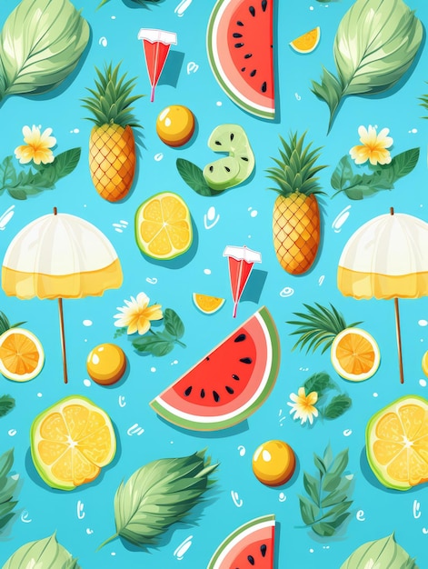 Photo beautiful summer pattern