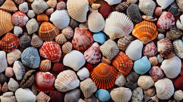 Beautiful summer texture with seashells