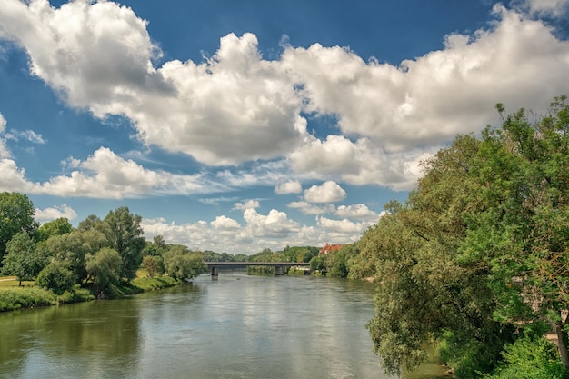 A beautiful summer view in a park in germany ingolstadt