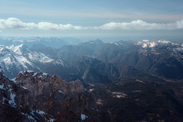 スイスアルプス、スイスの高山山頂の美しい夏の景色