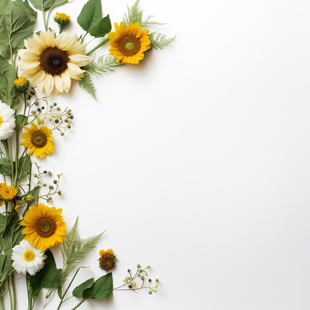 Photo beautiful sunflower charm white bliss