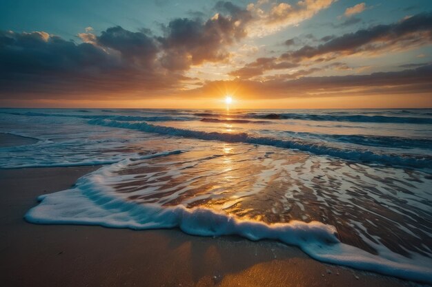 Beautiful sunrise on the beach