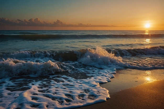 Beautiful sunrise on the beach