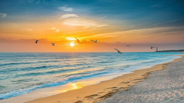 Beautiful sunrise on the beach