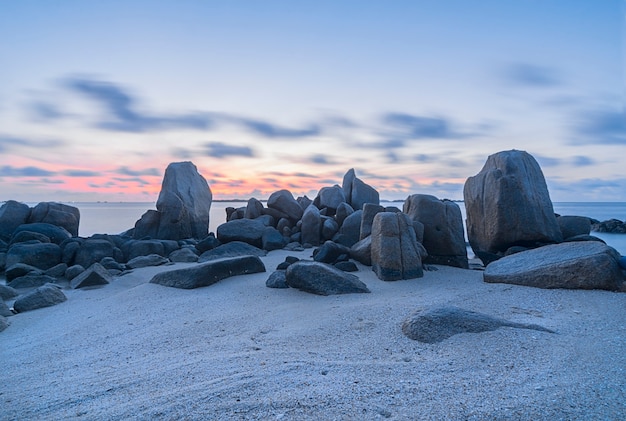 Beautiful sunrise on Bintan beach