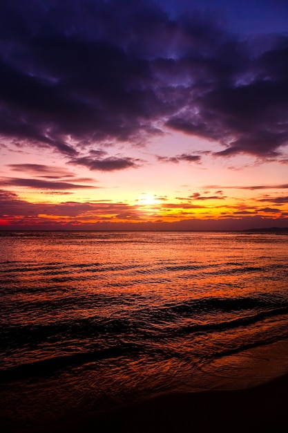 Beautiful  Sunrise over the sea with cloudscape