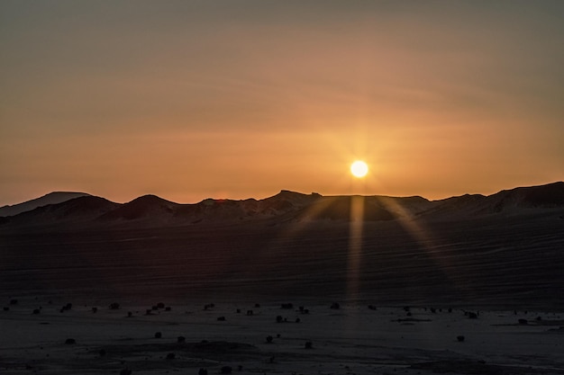 Beautiful sunrise in Sinai mountains Egypt