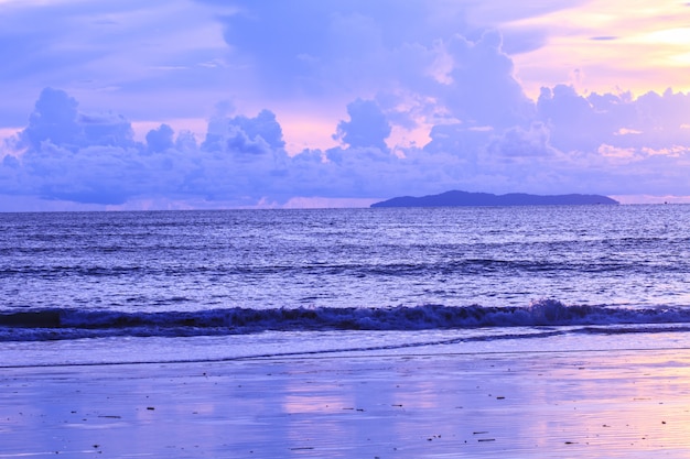 Beautiful sunrise on tropical sea