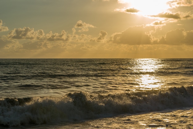 Beautiful sunset above the Black sea