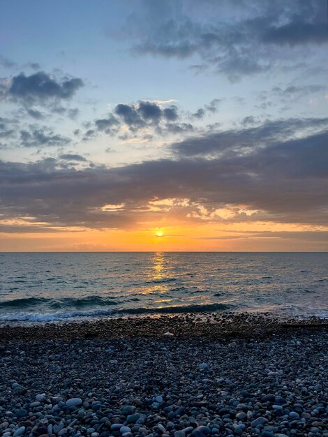 Красивый закат на Черном море