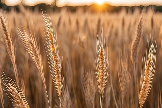 beautiful sunset in the fieldclose up of a wheat in the fieldbeautiful sunset in the field