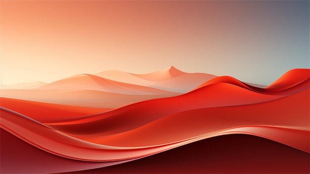 Beautiful sunset landscape with mountains sea and sun vector illustration