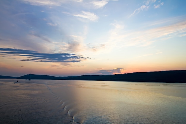 Beautiful sunset at Mediterranean Sea