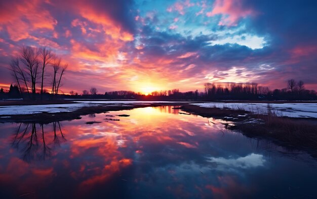 Foto bel tramonto natura vari colori