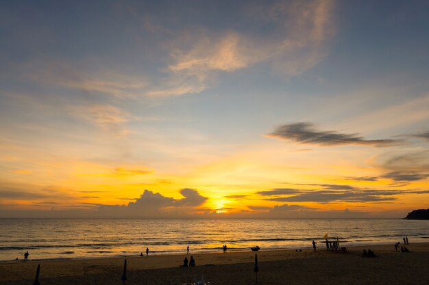 Beautiful Sunset over the sea Nature and travel concept