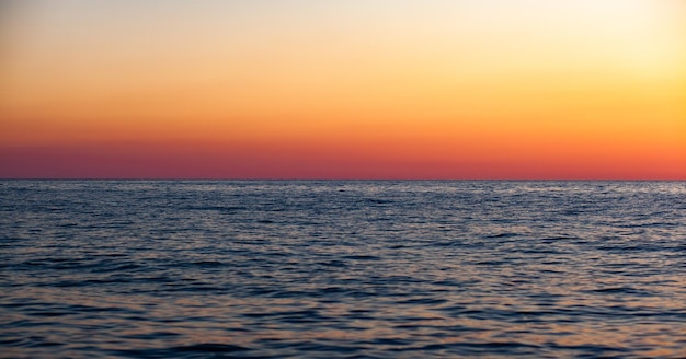 Beautiful sunset on sea