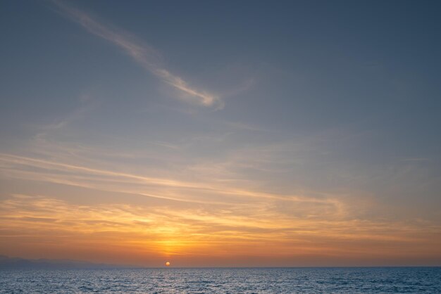 Beautiful sunset at the sea