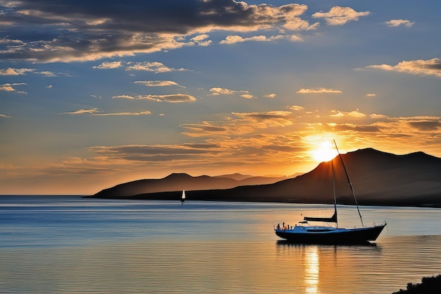 красивый закат на морекрасивый закат на морезакат на море красивое фото цифровая картинка