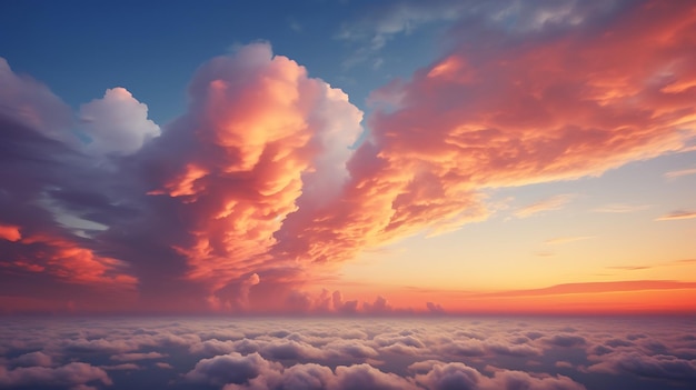 美しい夕暮れの空 背景の雲