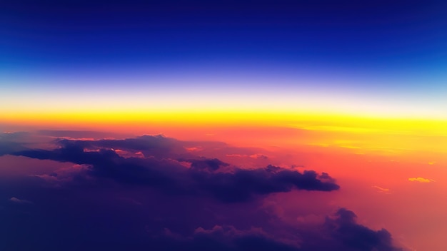 Premium Photo | Beautiful sunset sky on the top view