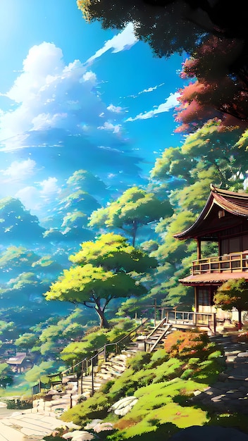 Beautiful surreal anime environment landscape backgrounds